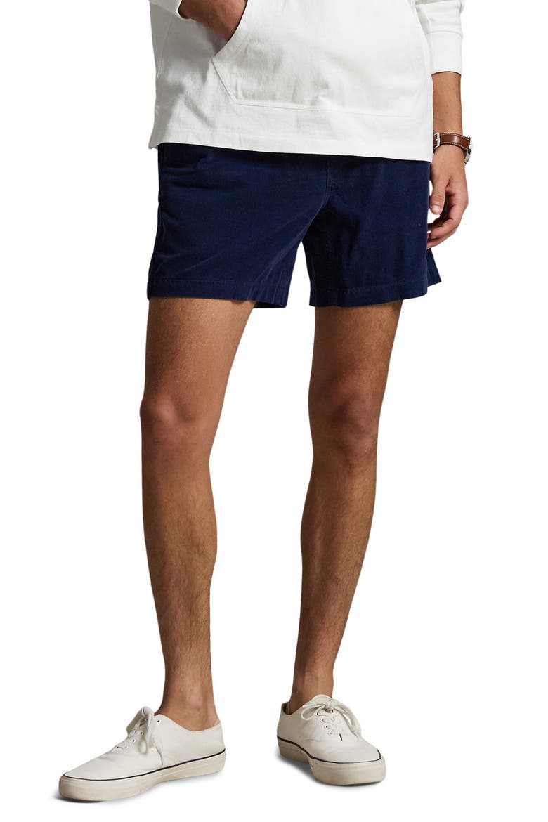 Prepster 6-Inch Corduroy Drawstring Shorts, Main, color, NEWPORT NAVY