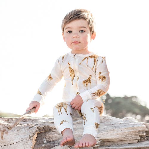 Milkbarn Organic Cotton Zipper Pajama In White