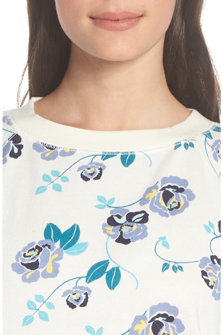 Easy Sweatshirt, Alternate, color, IVORY EGRET RUSSIAN BLOOM