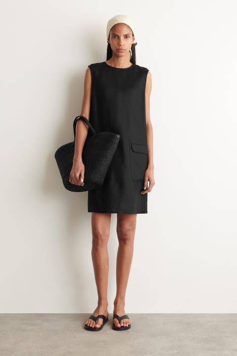 Linen Mini Shift Dress