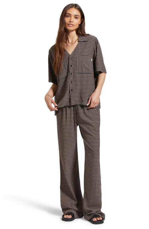 Brixton Hudson Lounge Short Sleeve Button-up Shirt In Black