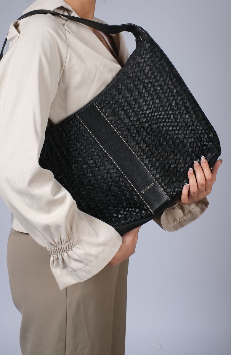 Ecotorie Frisco Woven Shoulder Bag, Alternate, color, Black