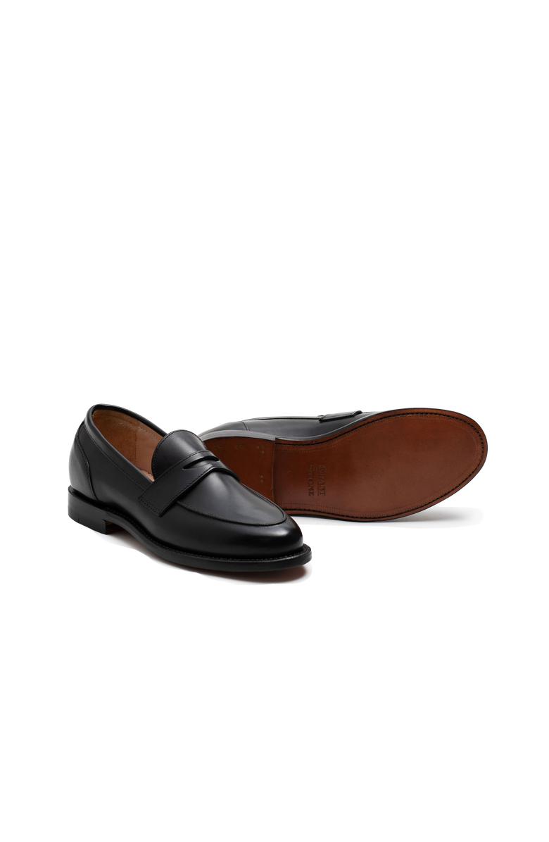 Grant Stone Clara Penny Loafer, Alternate, color, Black Calf