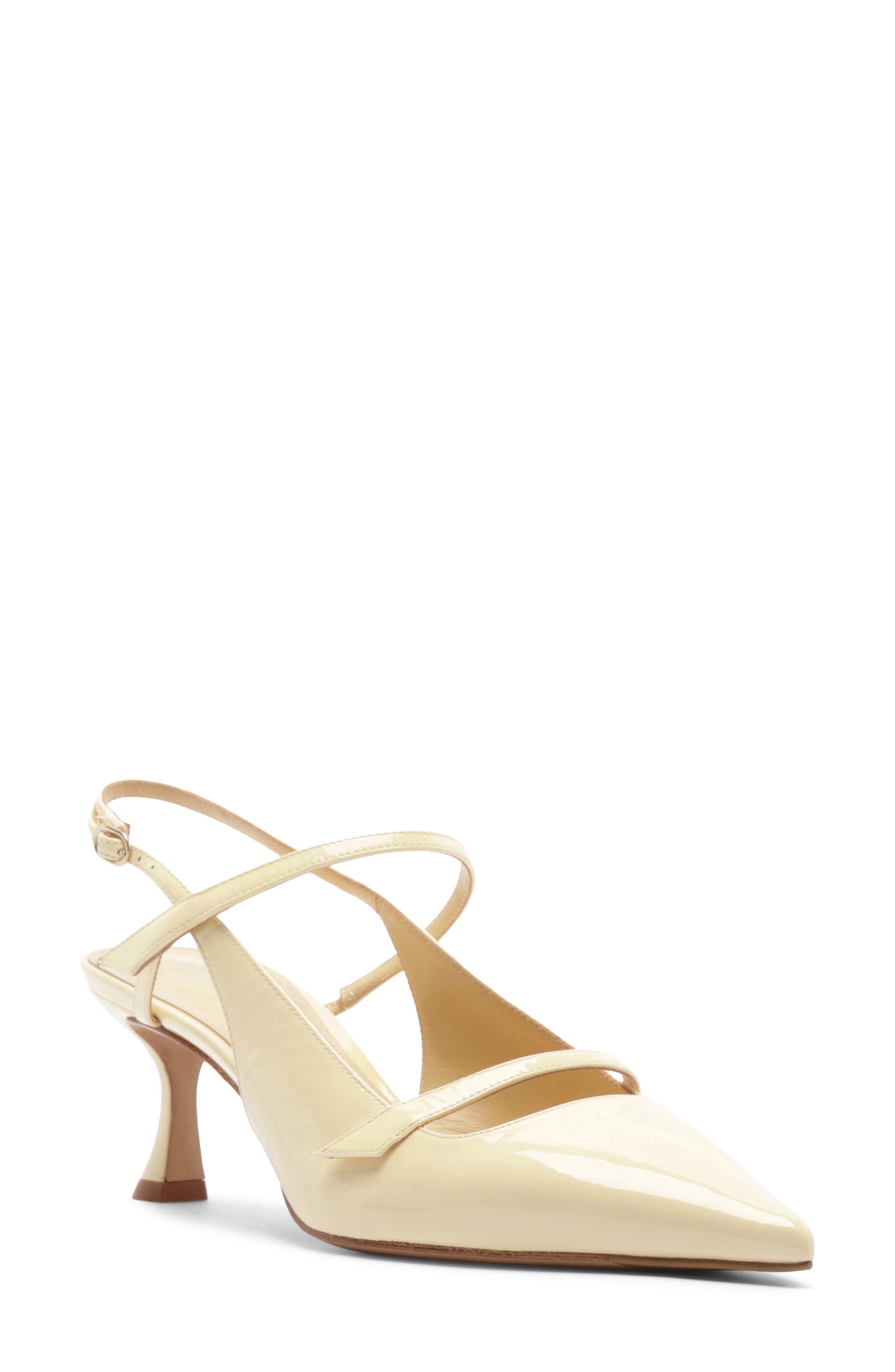 Alexandre Birman Tita Pointed Toe Slingback Pump, Main, color, Creamy