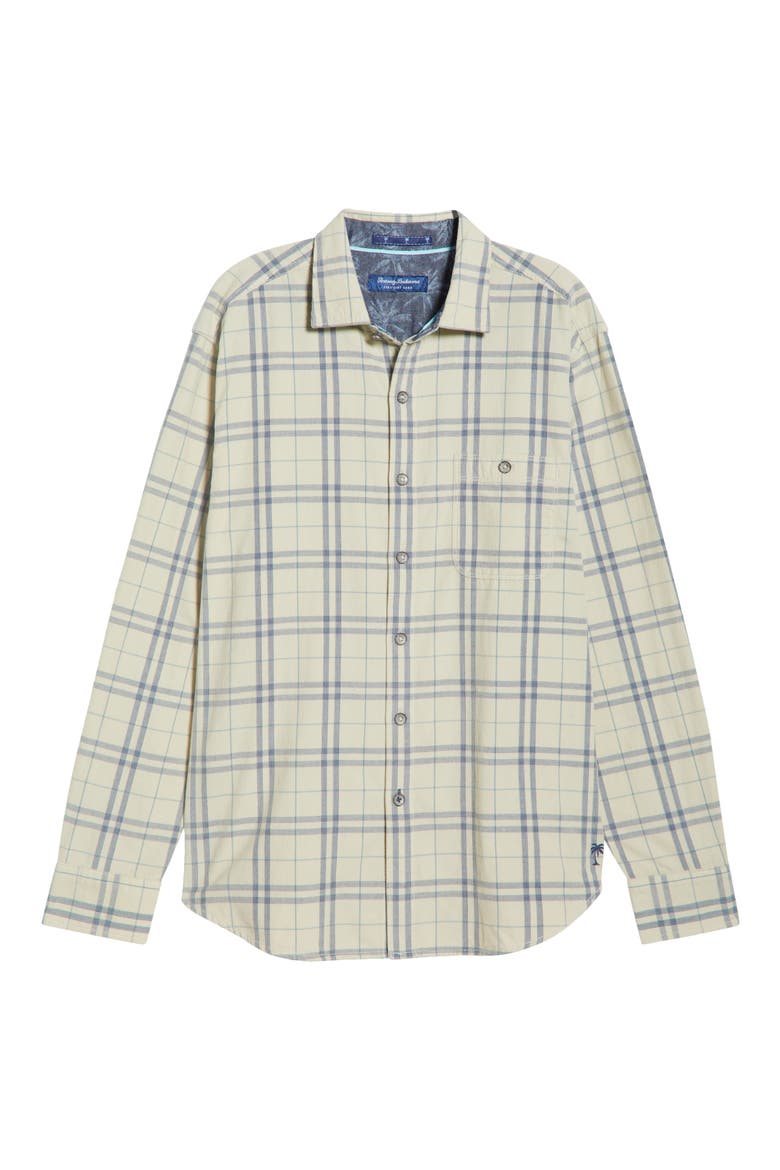 Coastline Cord Indio Plaid Cotton Corduroy Button-Up Shirt, Alternate, color, CLOUD CREAM
