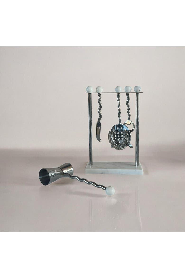 June Bar Set, Alternate, color, Silver