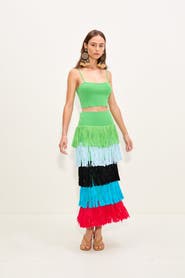 SIMONMILLER Dio Fringe Knit Skirt