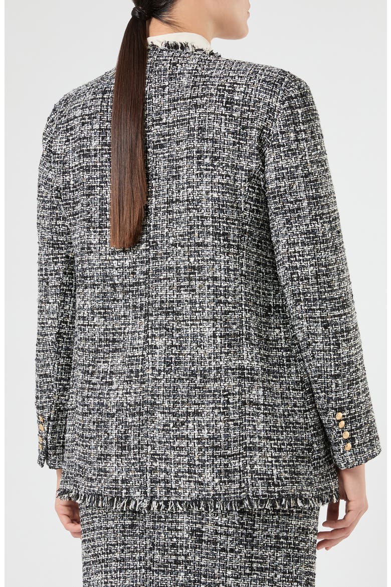Cardato Tweed Jacket, Alternate, color, BLACK WHIT