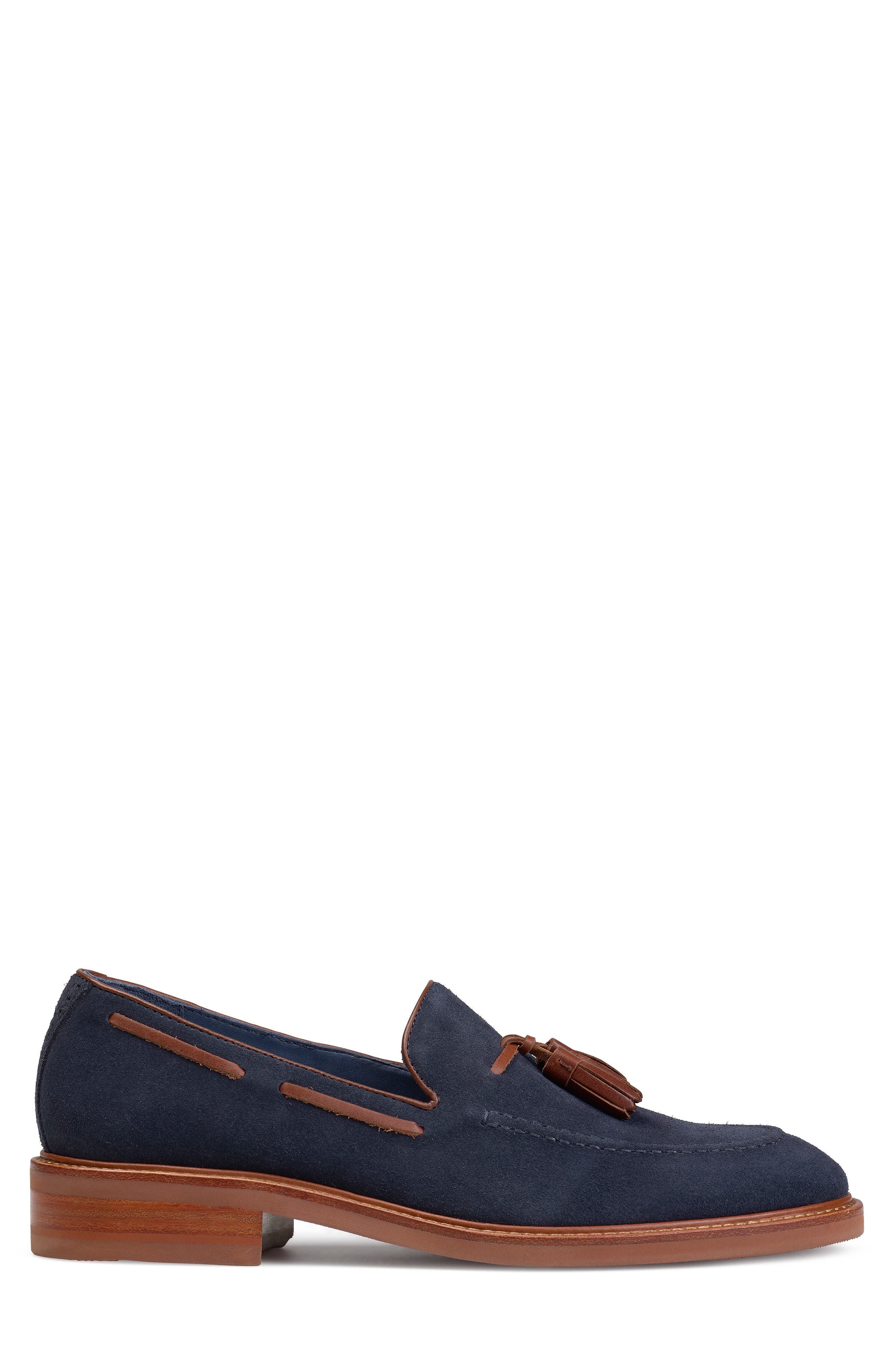 Lofland Tassel Loafer, Alternate, color, NAVY SUEDE