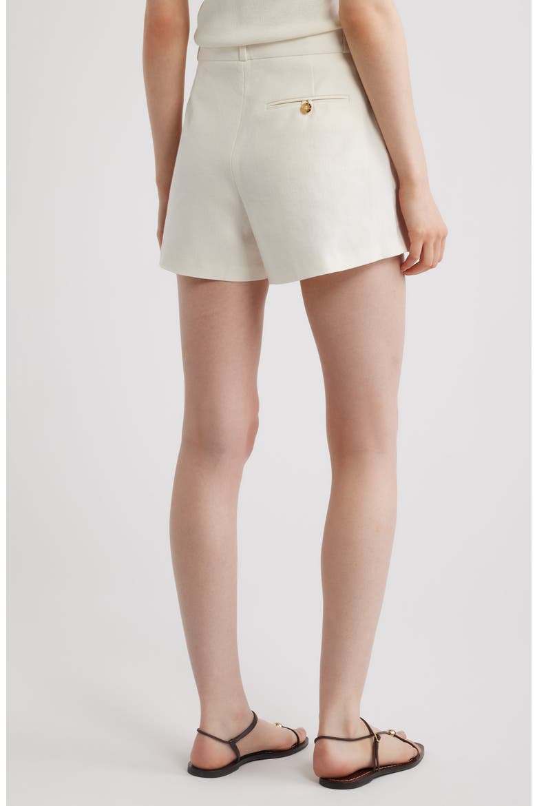 Kingsley Pleated Linen Blend Shorts, Alternate, color, SALT