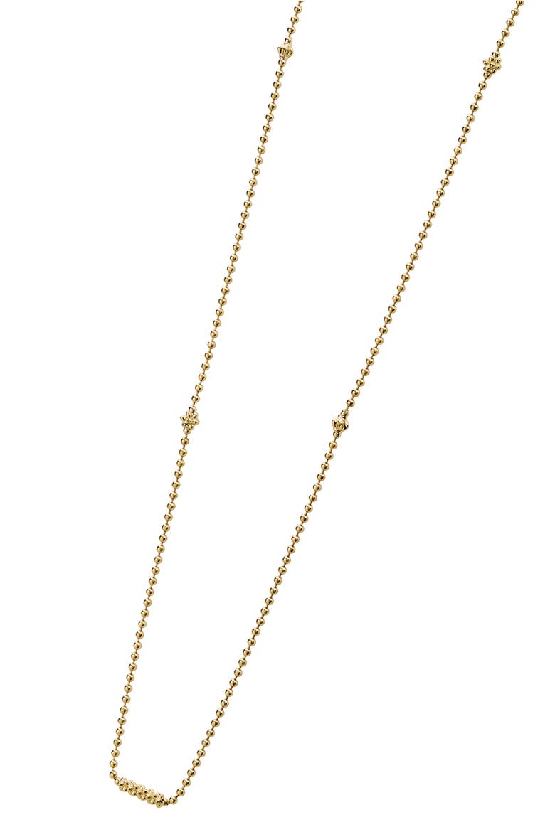 Caviar Bars & Cages Chain Necklace, Alternate, color, GOLD