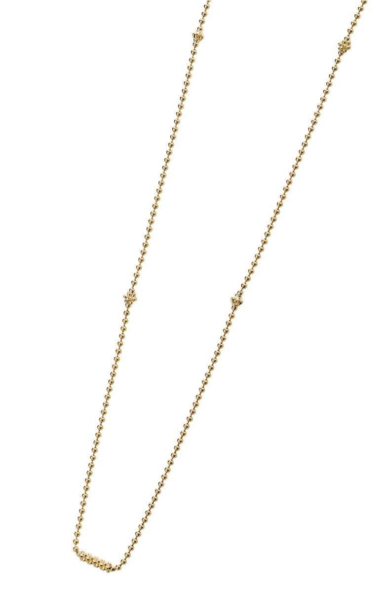 LAGOS Caviar Bars & Cages Chain Necklace, Alternate, color, Gold
