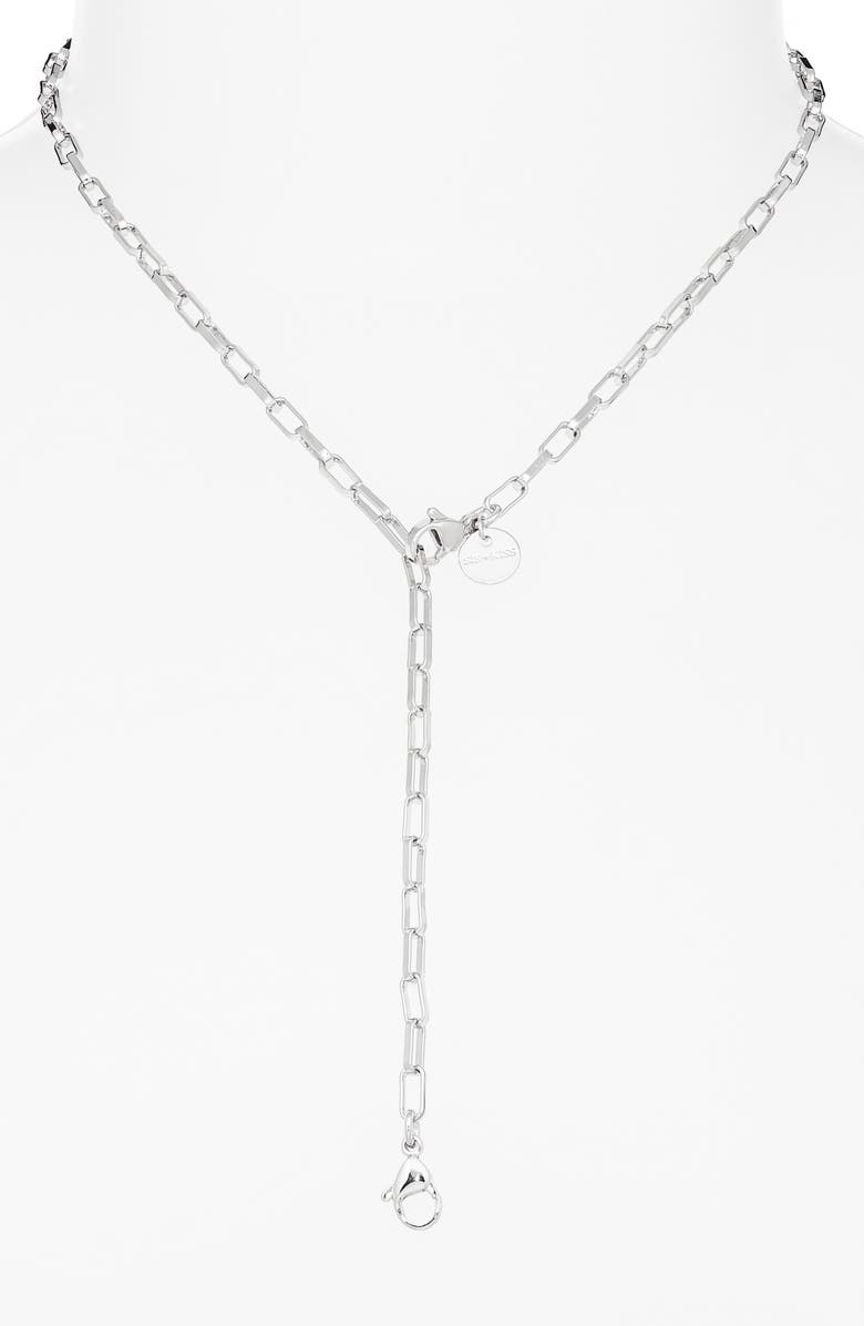 THE SIS KISS Chelsea Lariat Chain Necklace, Alternate, color, Silver