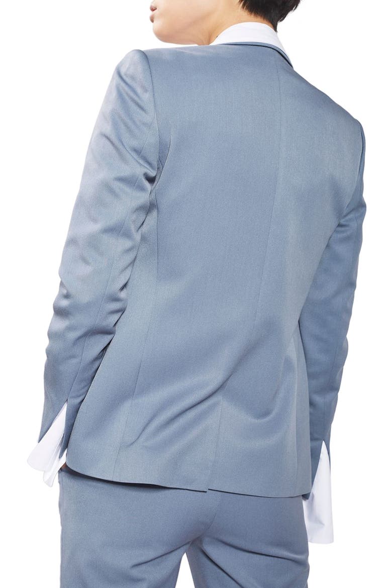 Double Breasted Suit Jacket, Alternate, color, LIGHT BLUE