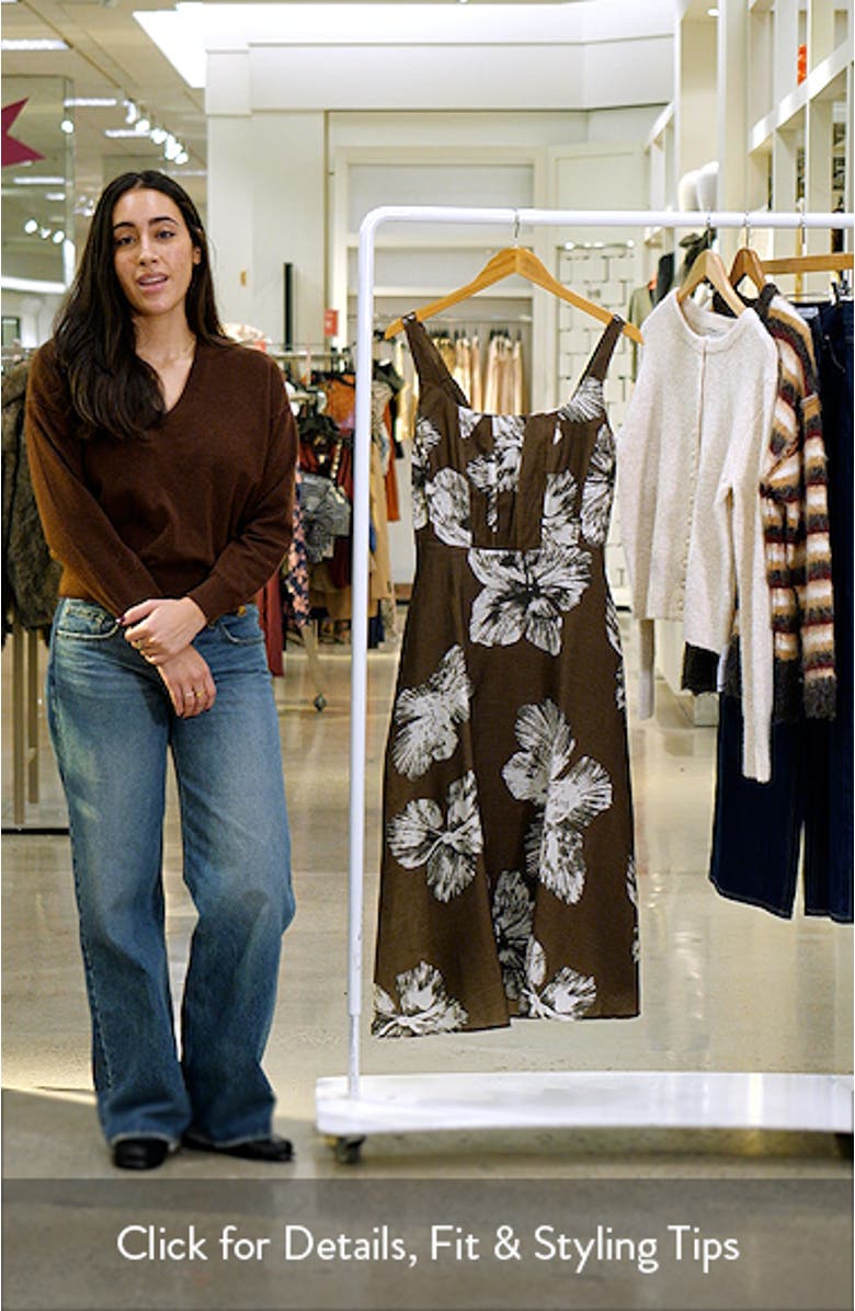 Floral Print Sleeveless Midi Dress, sales video thumbnail