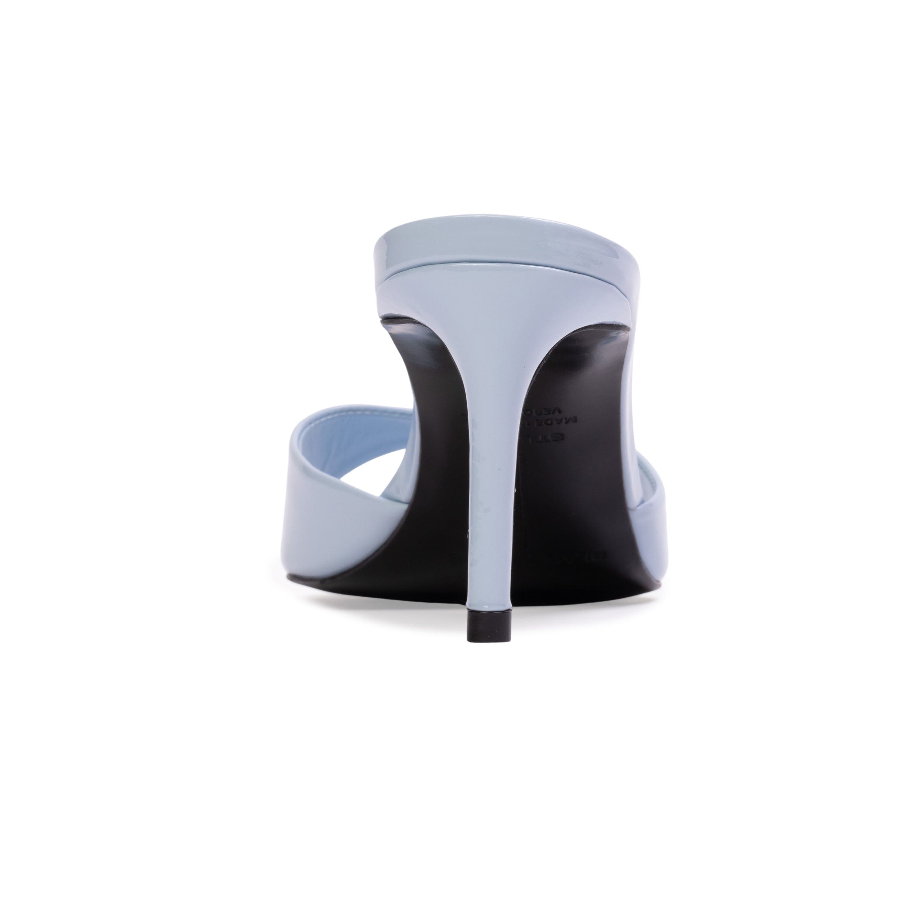 BLACK SUEDE STUDIO Freddie 65 Mule, Alternate, color, Sky Blue Patent Leather