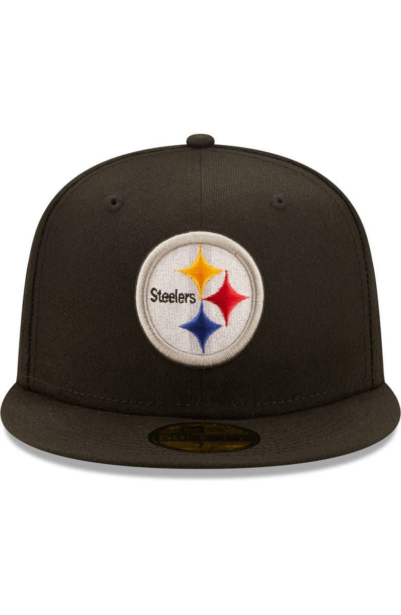 New Era Men's New Era Black Pittsburgh Steelers 6x Super Bowl Champions 59FIFTY Fitted Hat, Alternate, color, 