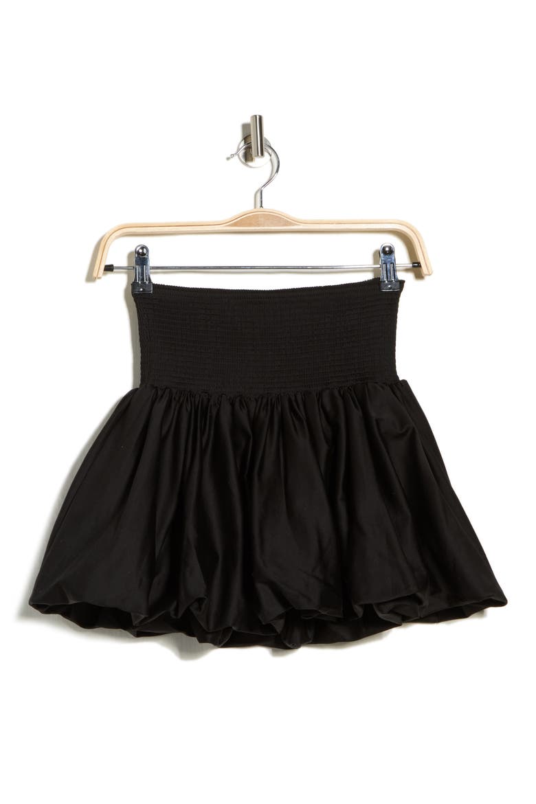 Arden Drop Waist Bubble Hem Skirt, Alternate, color, BLACK