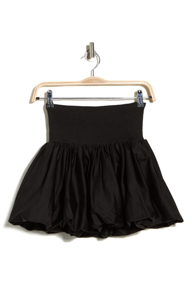 Alice + Olivia Arden Drop Waist Bubble Hem Skirt, Alternate, color, Black