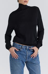 HOUSE OF CB Angel Silk & Wool Blend Turtleneck Sweater