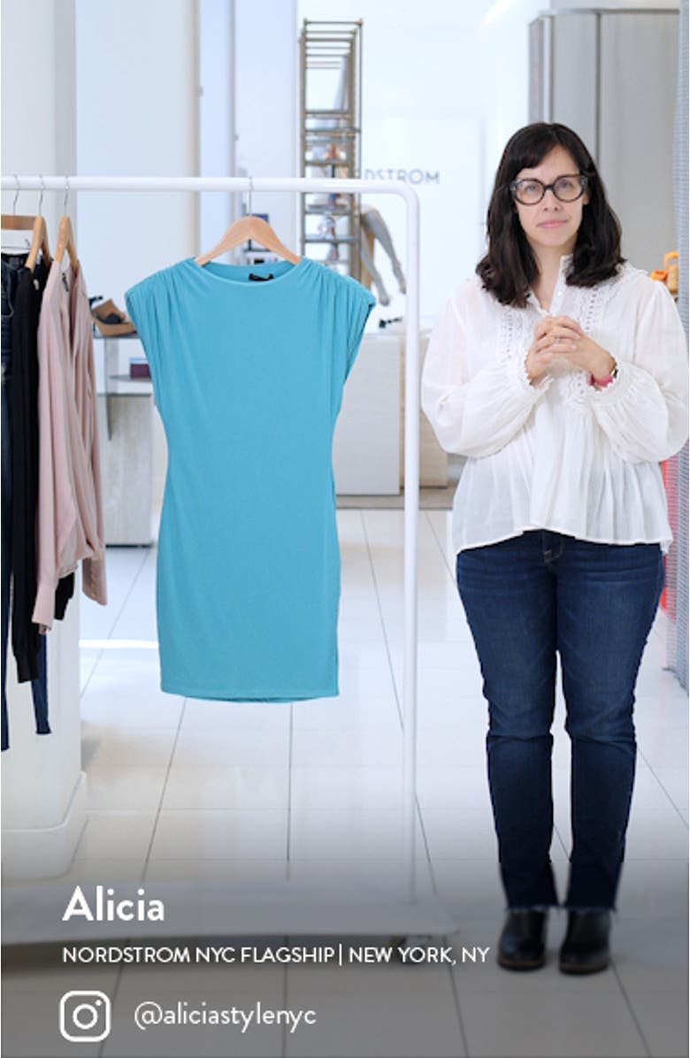 The Padded Shoulder Cap Sleeve Minidress, sales video thumbnail