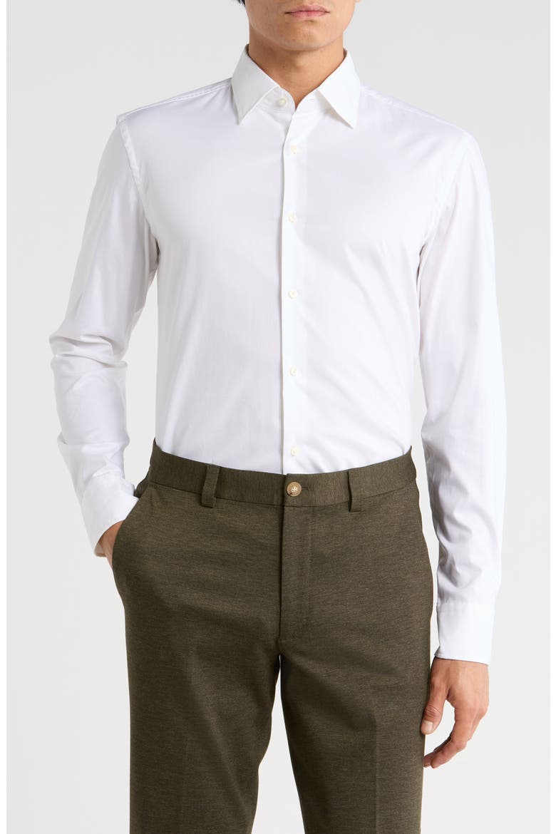 H-Hank Kent Slim Fit Dress Shirt, Main, color, WHITE