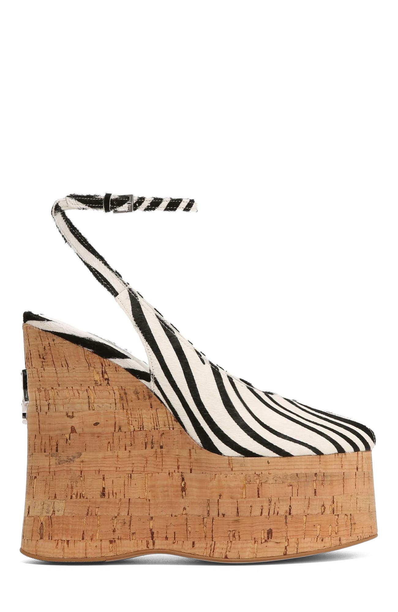 Naked Wolfe Tansy White Patent, Main, color, Zebra