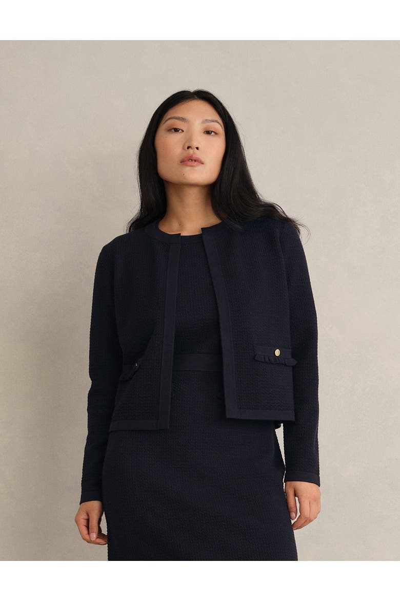 Petra Knitted Jacket, Main, color, Hobbs Navy