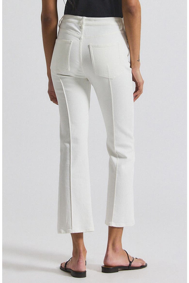 Perce Pintuck Pleat Comfort Stretch Crop Jeans, Alternate, color, BLANC DE BLANC