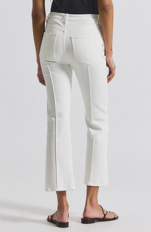 Derek Lam 10 Crosby Perce Pintuck Pleat Comfort Stretch Crop Jeans In White