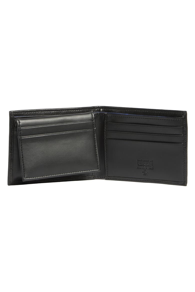 Stitch Crease Leather Bifold Wallet, Alternate, color, BLACK