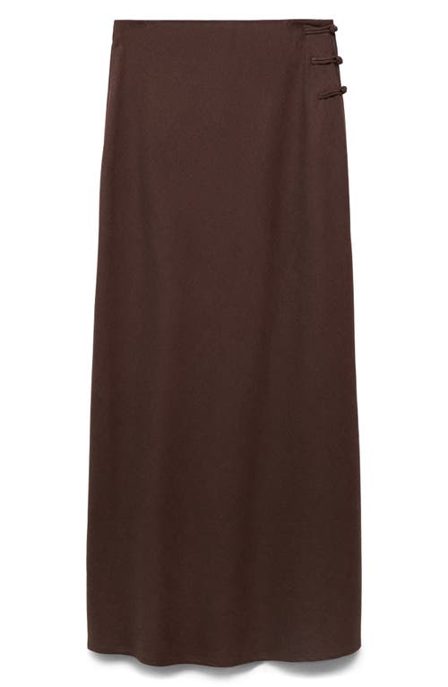 Mango Woven Maxi Skirt In Brown