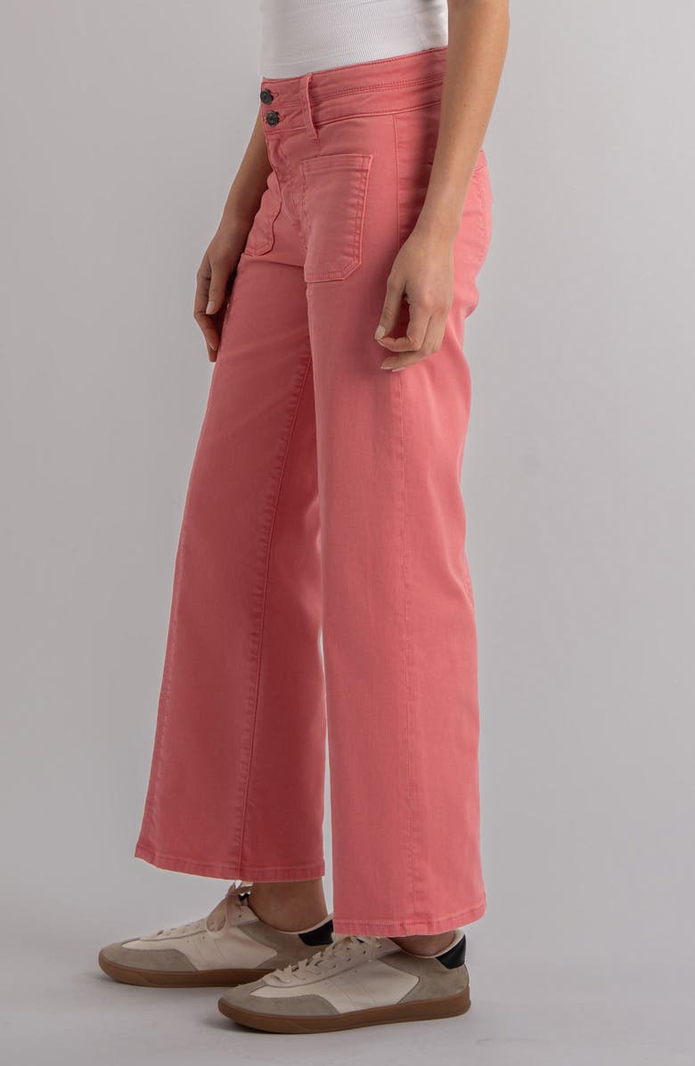 KUT from the Kloth Patch Pocket High Waist Ankle Wide Leg Jeans, Alternate, color, Flamingo Pink