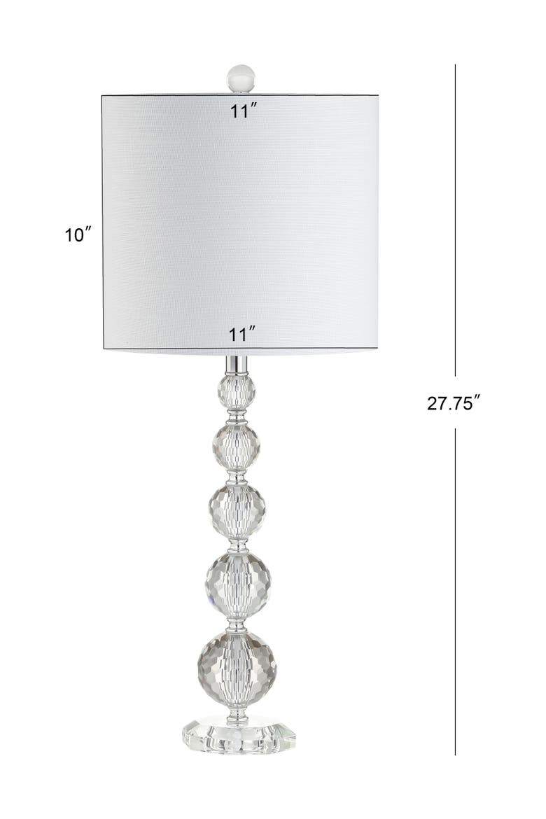 Nala 28.5" Crystal LED Table Lamp, Clear/Chrome, Alternate, color, Clear