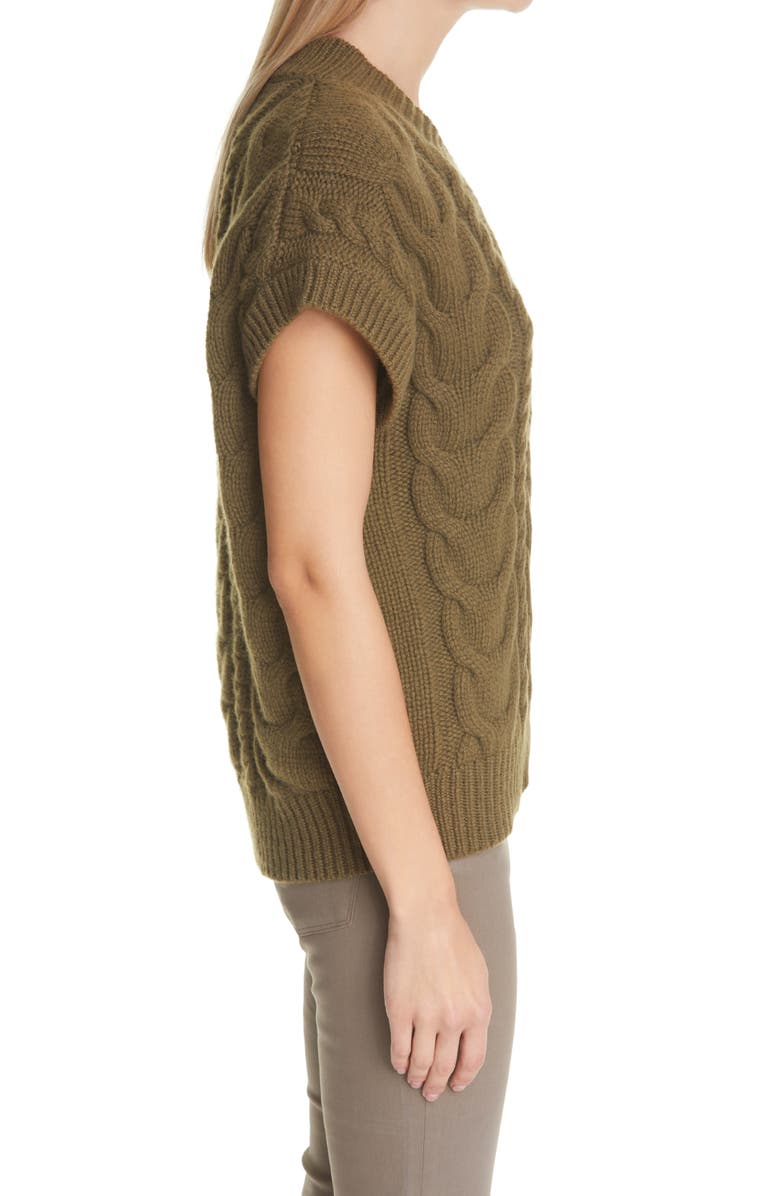 FRAME Cable V-Neck Sweater, Alternate, color, 