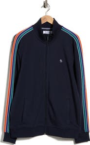 Original Penguin Stripe Fleece Track Jacket