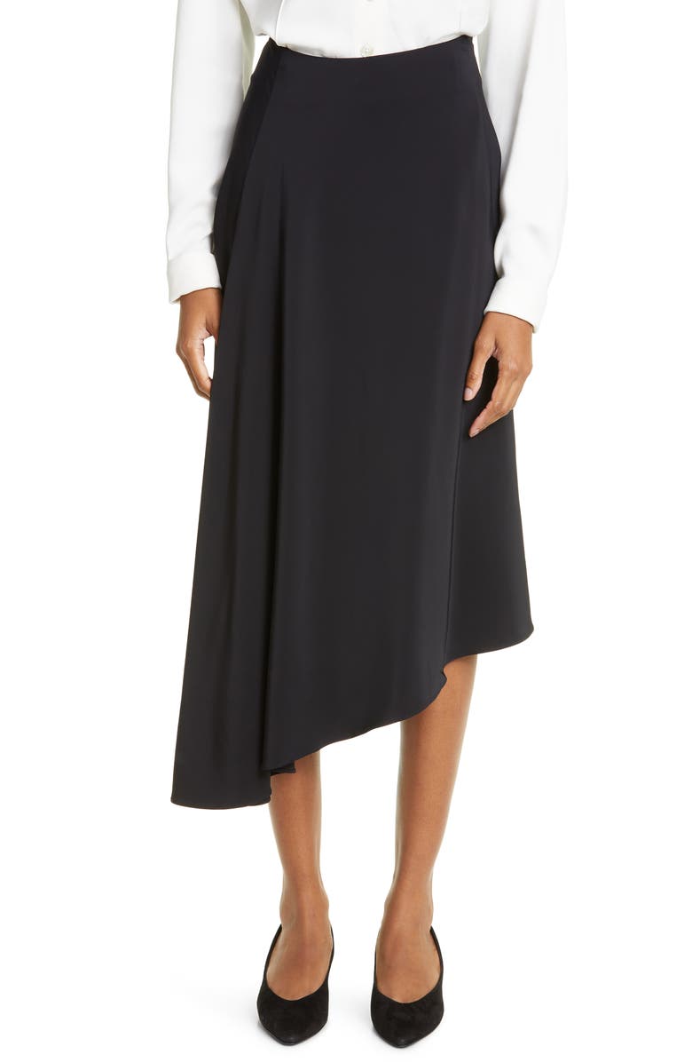 CO Asymmetric Midi Skirt, Main, color, 001 Black