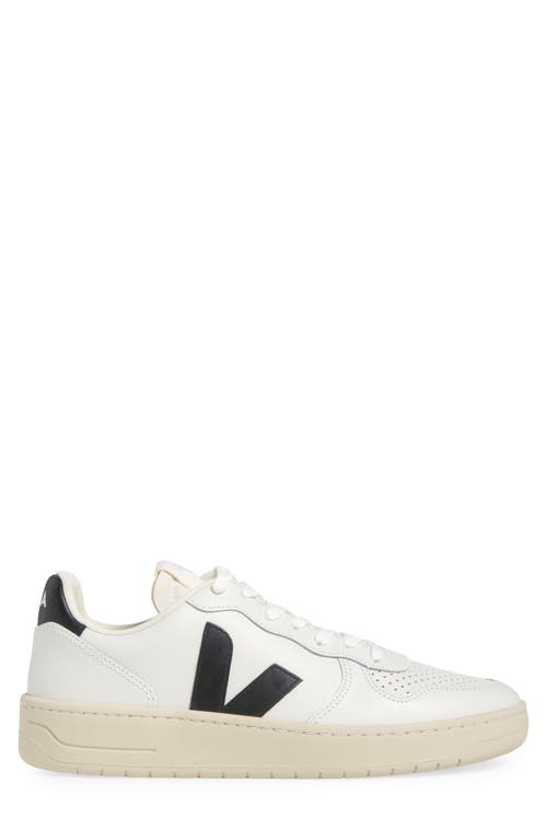 Veja V-90 Man Sneakers White Size 9 Leather In Extra-white/black