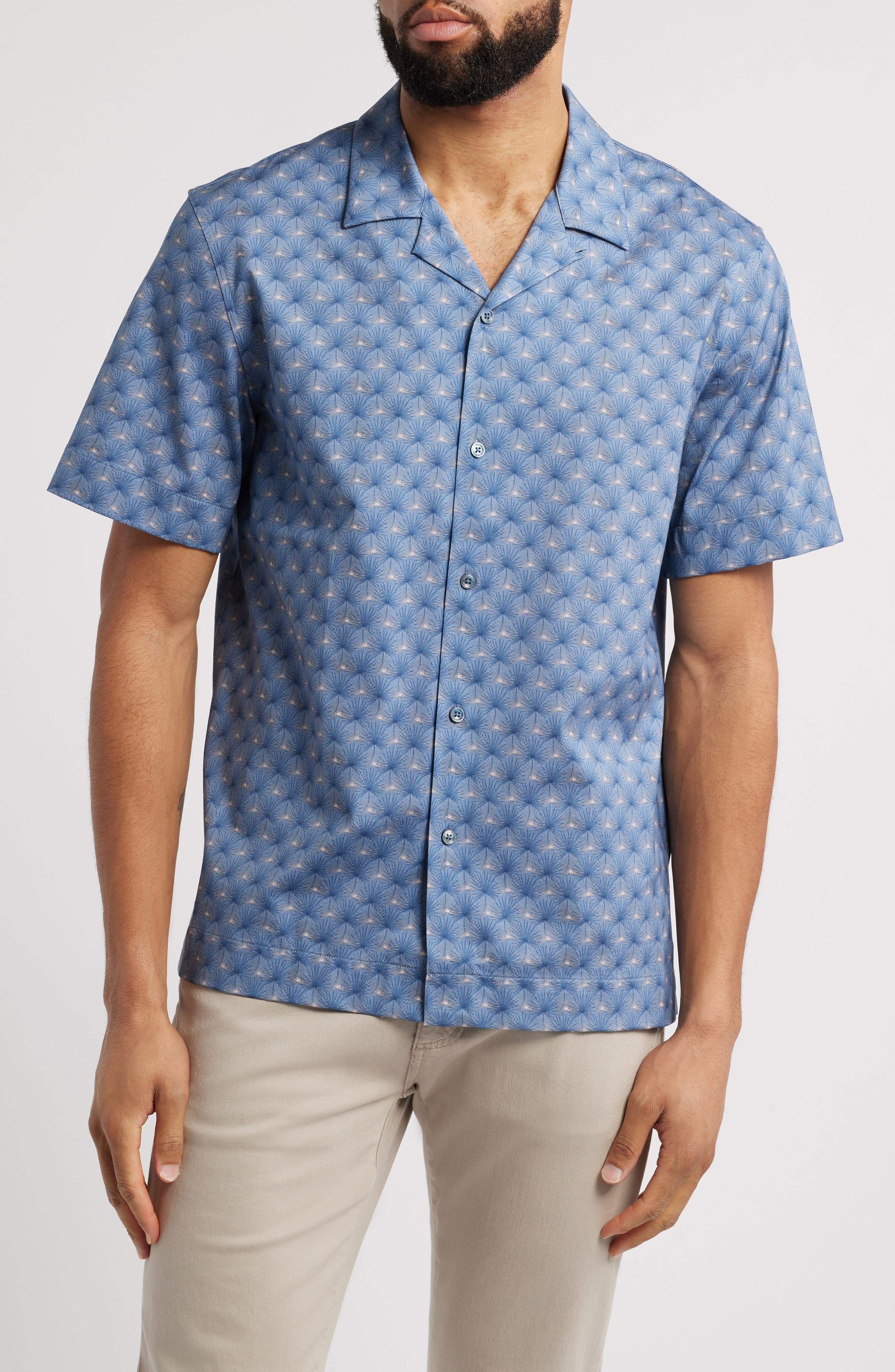 Bugatchi Cole OoohCotton® Floral Camp Shirt