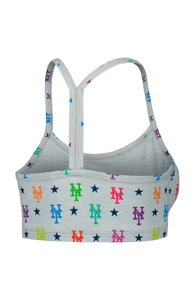 Terez Women's Terez Gray New York Mets TLC Rainbow Bra, Alternate, color, Gray