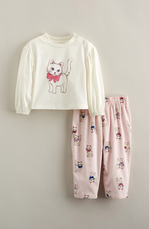 Cotton Graphic Bubble T-Shirt & Pants Set (Baby)
