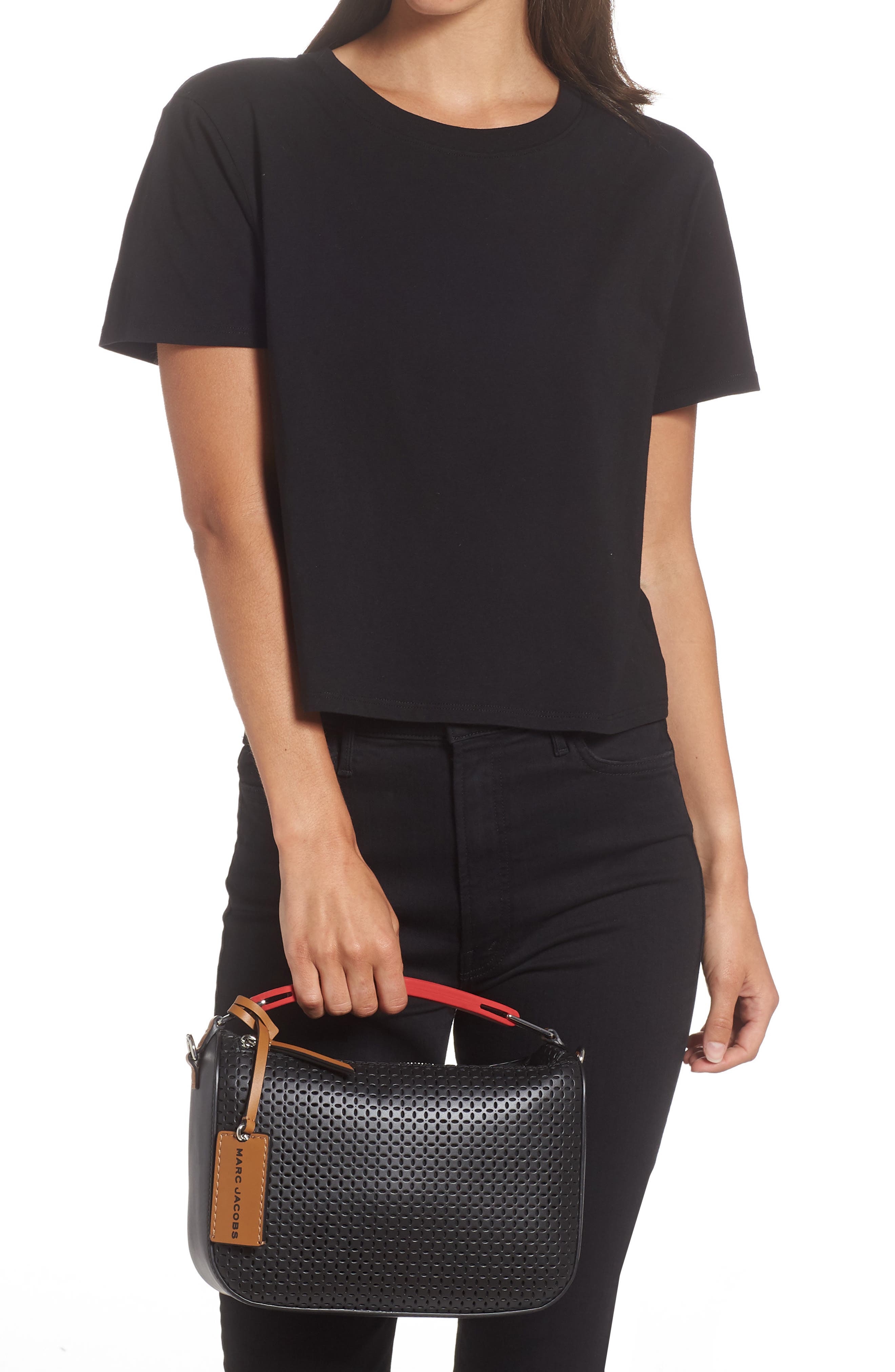 Marc Jacobs The Box Leather Crossbody Bag, Alternate, color, 