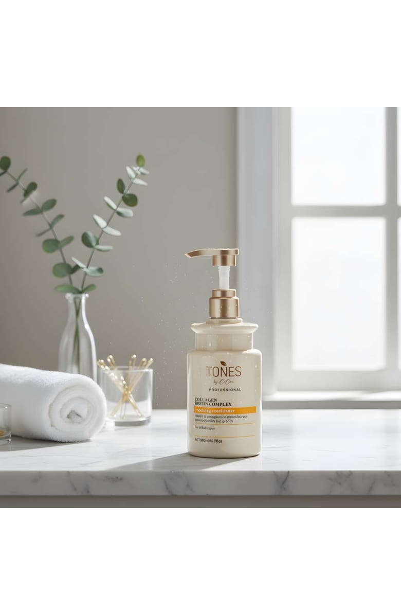 TONES by Cocoa Collagen Biotin Complex Hair Strengthening Conditioner 500ml, Alternate, color, Dark Beige