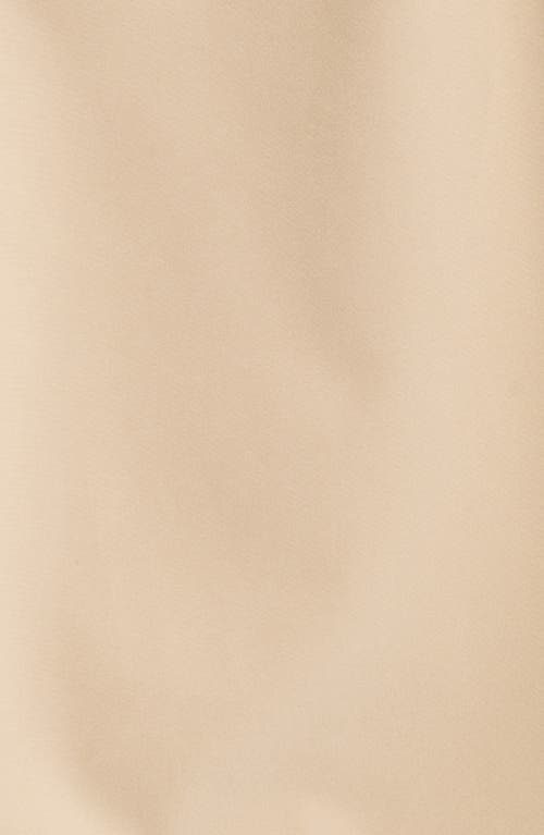 Save The Duck 'greta' Beige Trench Coat With Pointed Collar And Logo Patch On The Sleeve In Stardust Beige