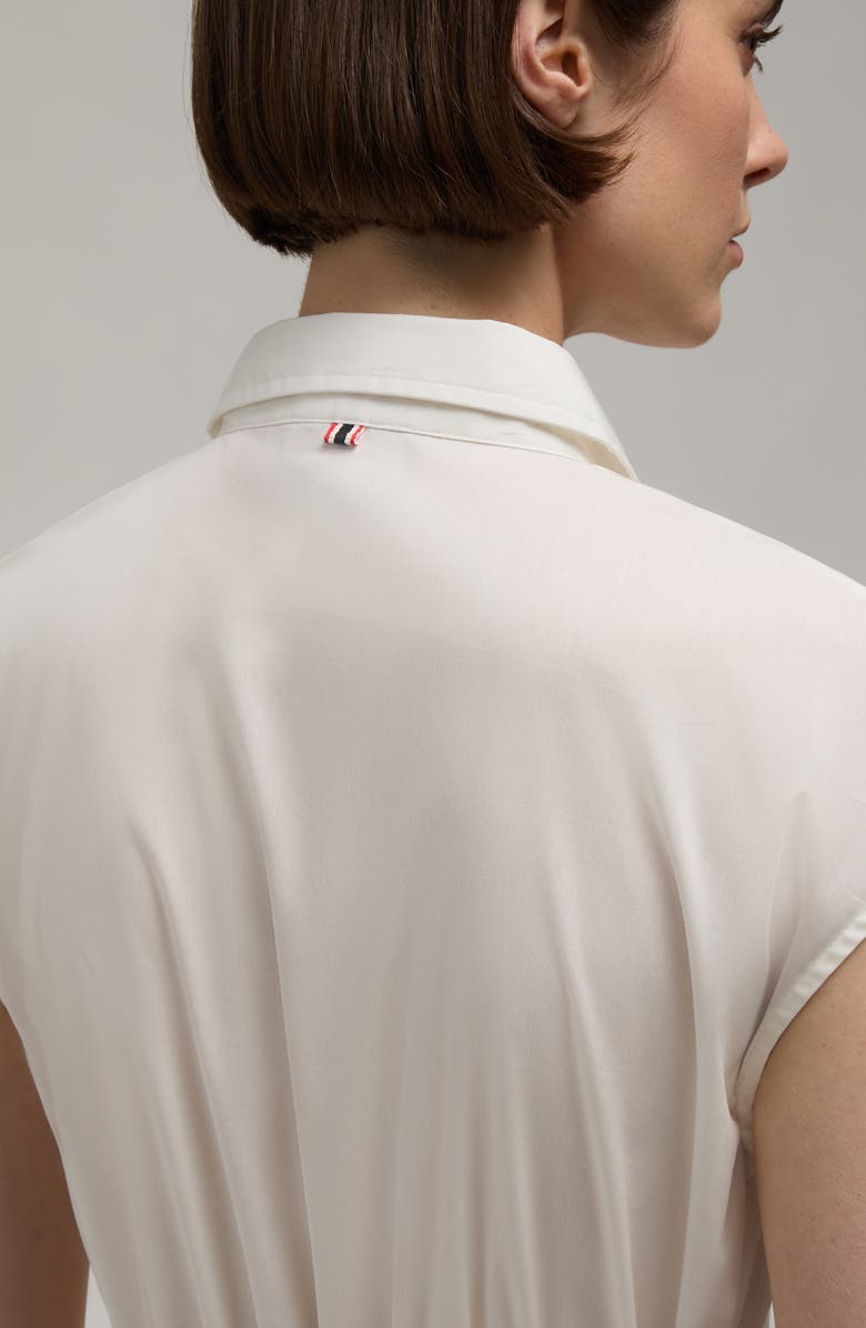 Hunter Midi Button Down Embroideried Shirt Dress, Alternate, color, Snow-White