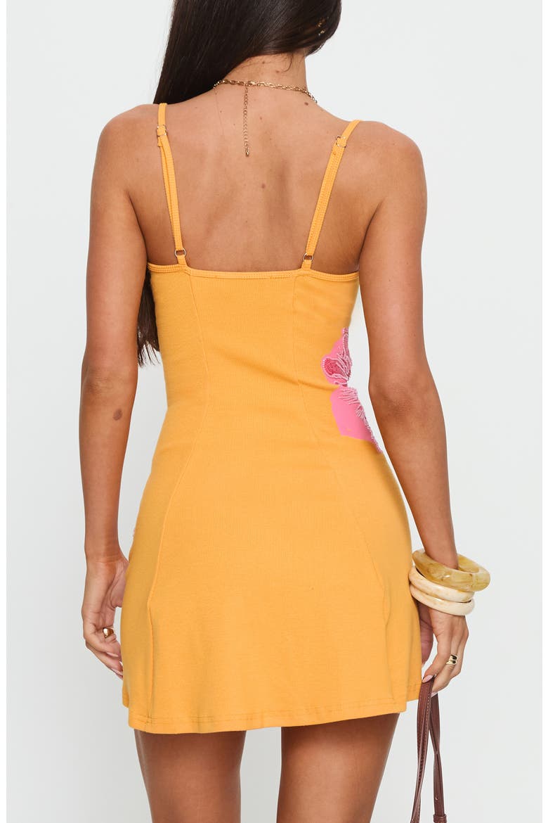 Admiration Bead Detail Sleeveless Rib Minidress, Alternate, color, ORANGE
