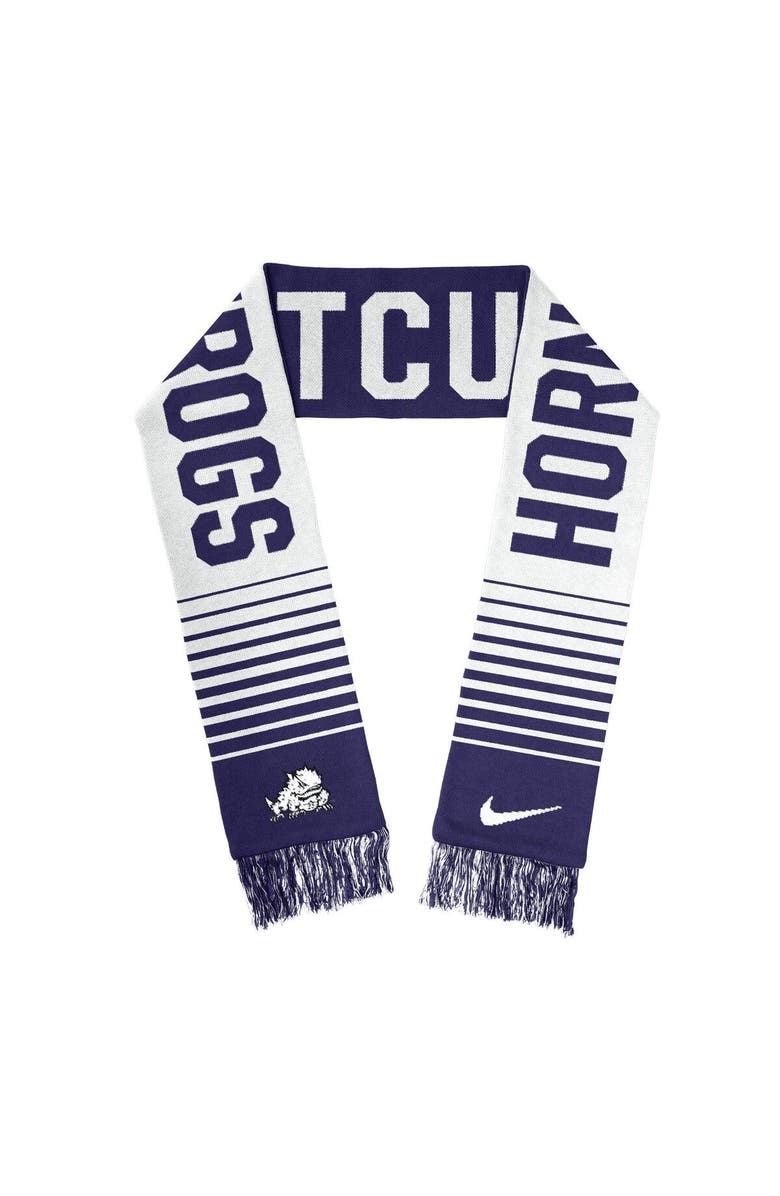Nike TCU Horned Frogs Space Force Rivalry Scarf, Main, color, Purple