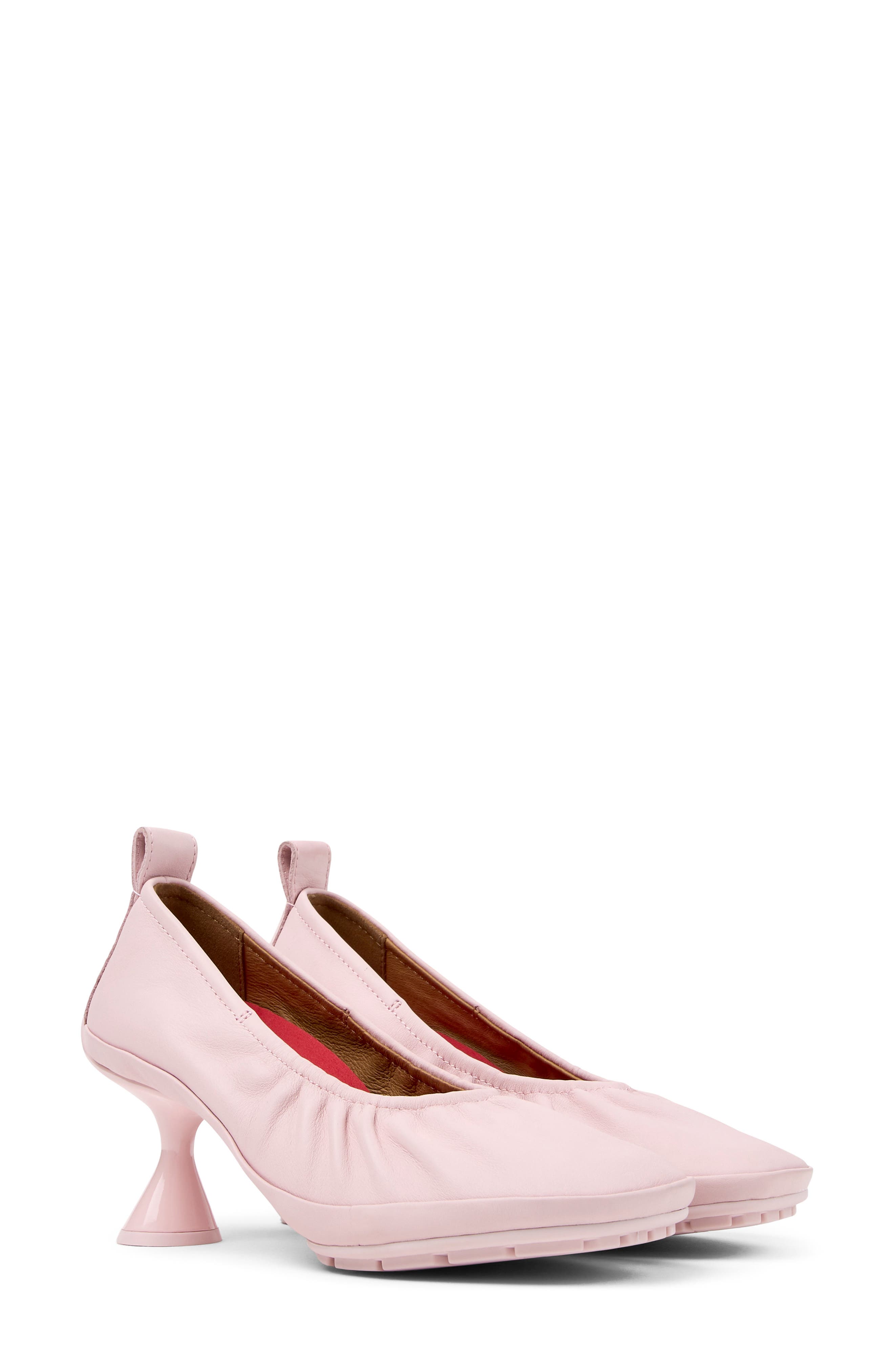 Right Nina Leather Pump, Main, color, LIGHT/ PASTEL PINK
