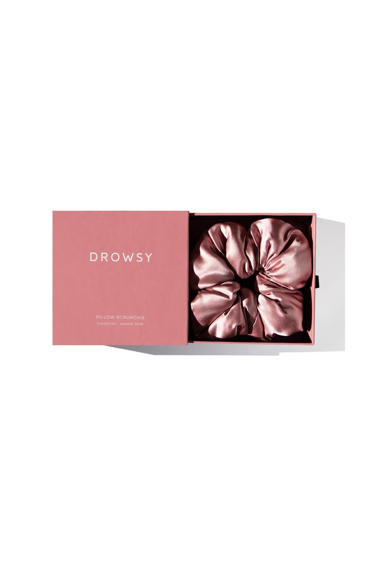 Silk Padded Scrunchie, Alternate, color, Damask Rose