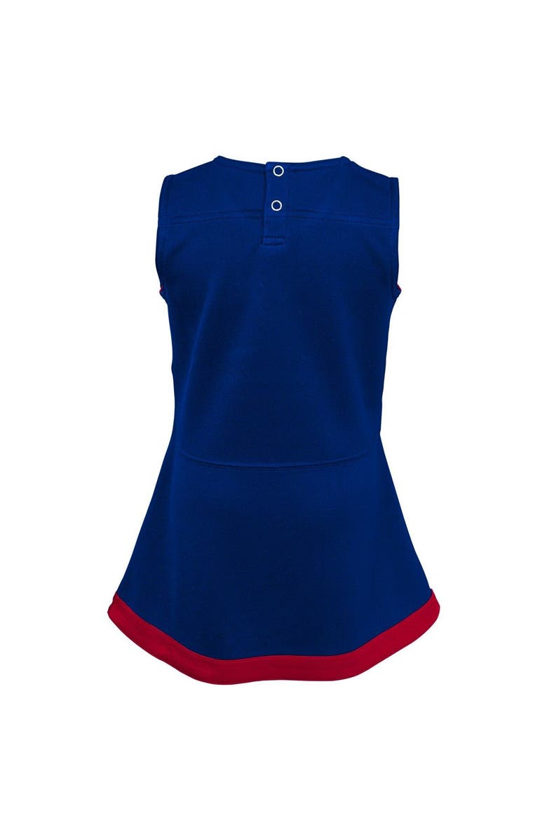 Outerstuff Girls Preschool Royal New York Giants Two-Piece Cheer Captain Jumper Dress with Bloomers Set, Alternate, color, Royal